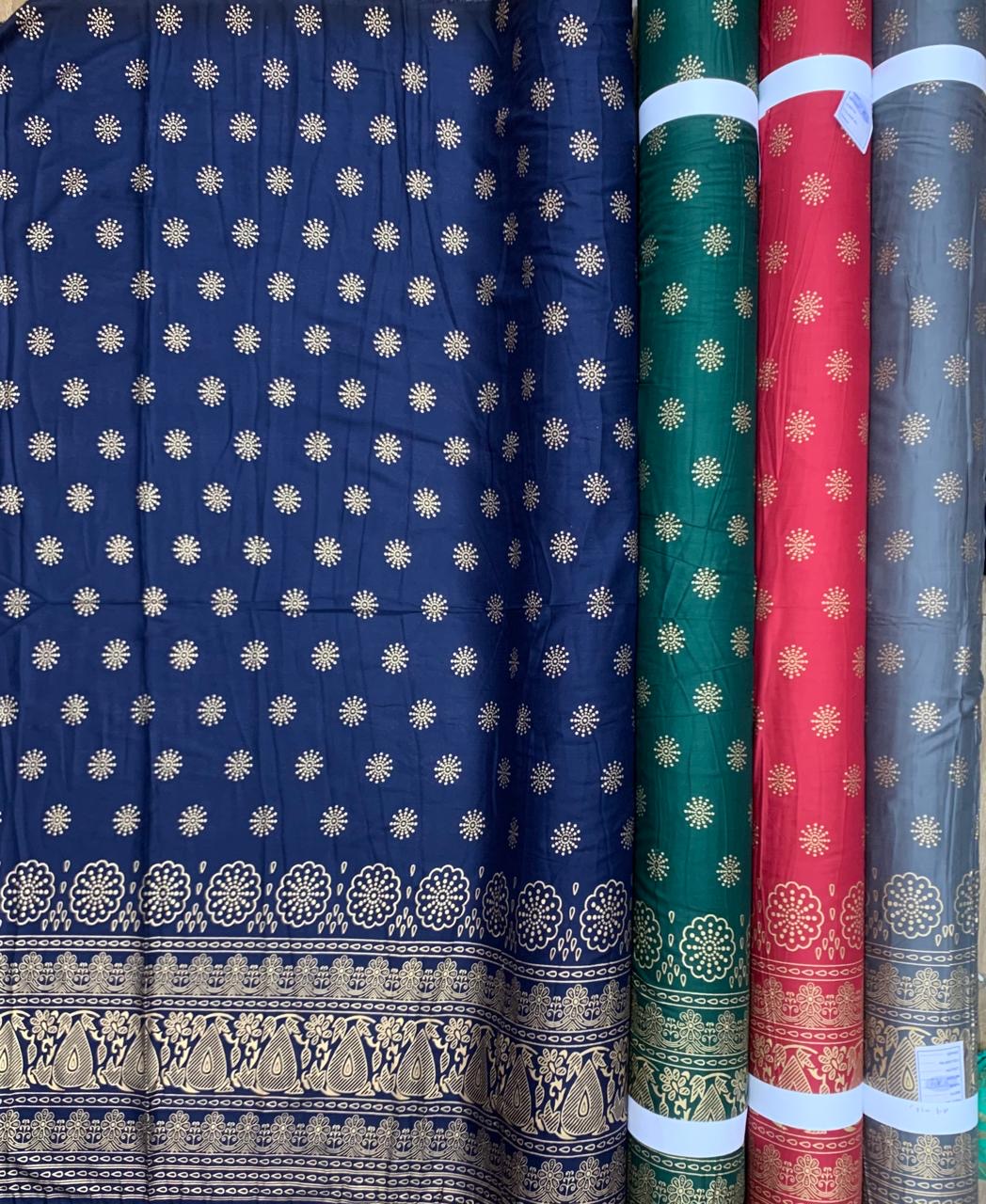 Rayon Gold Print